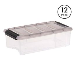 Decorative Objects Figurines 5 Quart Stack Pull Clear Plastic Storage Box with Buckles Grey Set of 12 Piano music box Custom music box music 230911