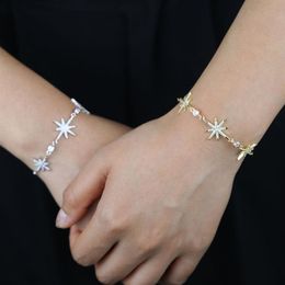 2020 Luxury Fashion Cubic Zirconia Stone Adjust Charm Bracelet for Women Exquisite Gold Silver Colour Chain Cuff Bracelet Girl Jewe229D