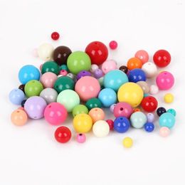 Garden Decorations 200Pcs Beads Bracelet Accessories 6mm Acrylic Loose Spacer Round For Jewellery Making DIY Bracelets Earring Necklace