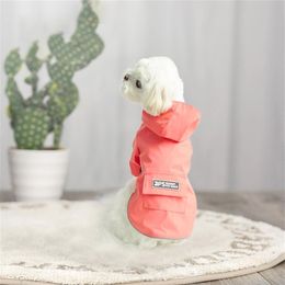 Cat Dog Hooded Raincoat Puppy Cats Rain Coat Waterproof Jacket for Dogs Spring Aummer Soft Thin Dog Clothes XS-3XL 201109221Q