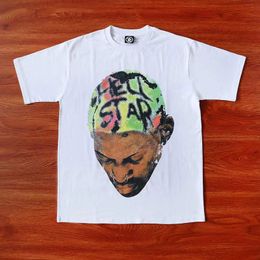 T Shirt High Street Hip-hop Streetwear Top Tee Printing T-shirts Men Women Real Photo