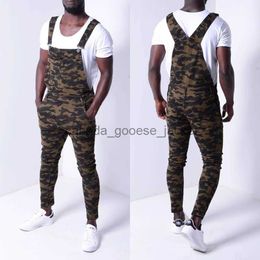 Men's Jeans Mens Jeans Jumpsuit Camo Casual Male Denim Bib Pants Overalls Streetwear Man Camouflage Print Harem Pant Jumpsuits Overall YL230911