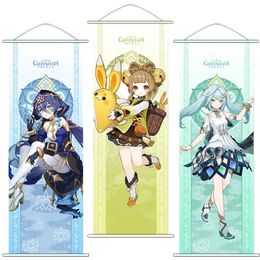 Anime Game Character Scroll Canvas Wall Hanging Painting Home Decor Anime Poster Wall Art Room Decoration Gift L01