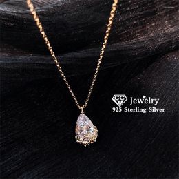 Pendant Necklaces Vintage Pendants For Women Cubic Zirconia Water Drop Elegant Fine Jewelry CCN717