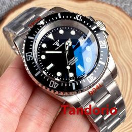 Wristwatches 20ATM Diving Tandorio 40mm AR Domed Sapphire Glass Automatic Watch Japan NH35A Luminous Date Rotating Bezel Classic Black Dial