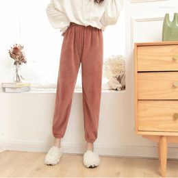 Women's Sleepwear Women Winter Sleep Bottoms Warm Soft Pyjama Pants Thermal Lounge Wear Female Flannel Coral Fleece Casual Home