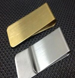 Stainless Steel Brass Money Clipper Wallet Clip Clamp Card Name Holder3127939 LL