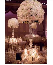 Top grade Crystal wedding centerpiece Table centerpiece Flower Stand pillars 75cm tall 15cm diameter Wedding decoration party decor ZZ
