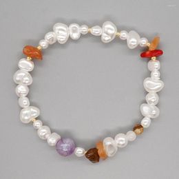 Strand YASTYT Natural Stone Bracelet Fashion Jewellery Baroque Imitation Pearl For Women Jewellery Gifts