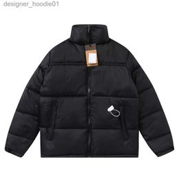 Mens Down 2023AW Down jacket Down cotton jacket Patched embroidery letter pocket Winter street clothes face outdoor warm clothing Designer coat Mens womens zip coat