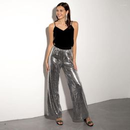 Women's Pants Streetwear 2023 Autumn Winter Glitter Splice Sexy Trousers Crop Tops Fashion Female Y2k Spicy Girl Style Slacks