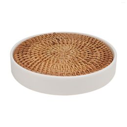 Dinnerware Sets Water Cup Insulation Pad Heat Pads Round Serving Tray Rattan Storage Teapot Holder