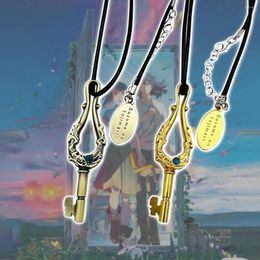 Pendant Necklaces Suzume No Tojimari Necklace Cosplay Munakata Souta Collection Jewelry Accessories For Women And Men