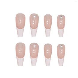 False Nails Clear Pink Pearl Attached Light And Easily Stick Fake Nail For Girl Dress Matching