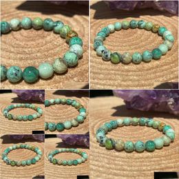 Beaded Mg1819 8 Mm Phoenix Turquoise Gemstone Bracelet Womens Natural Stone Essential Oils Energy Jewelry Drop Delivery Brace Dhgarden Dhavj