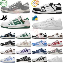 running Designer Skel Top Low Men Women Shoes Bones Hi Leather Sneakers Luxury star Skeleton Blue Red White Black Green Grey Pink couple casual Mens Womens shoes