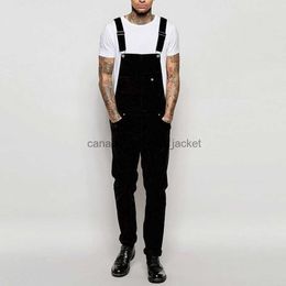 Men's Jeans Hip Hop Harem Joggers Pants Mens Jeans Wash Overall Jumpsuit Streetwear Pocket Suspender Pants Trousers Pantalones Hombre #50L230911