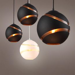 Nordic Pendant Lamps Round Glass Ball Lights E27 LED Suspension hanging lamp Luminaire Loft Children Living Room280U