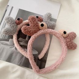 Hair Clips Pink/Gray Plush Korea Cute Little Crab Face Wash Headbands Female Women Girls Mask Hairband Accessories Wholesale