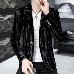 Men's Suits Designer Brand Casual Fashion Korean Suit Jacket Regular Fit Blazer For Men Elegant Wedding Coat Clothes