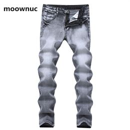 2020 spring Nostalgia style jeans men's casual elastic Slim Fit trousers men Jeans Classic grey Denim mens size 28-38312j