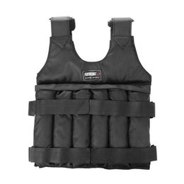 50KG Loading Weight Vest For Boxing Weight Training Workout Fitness Gym Equipment Adjustable Waistcoat Jacket Sand Clothing2967