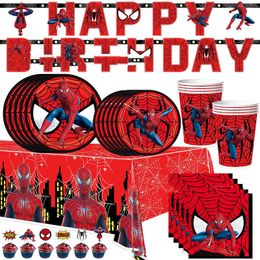 New Cartoon Theme Birthday Tableware Party Supplies Set