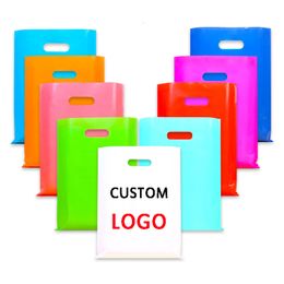 Shopping Bags Customized Plastic Bag For Gift Shopping Poly Packaging Printed Custom Business Handle BagsPrinting Fee Is Not Included 230909