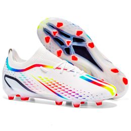 New Low Top Youth Football Boots AG TF Men Soccer Shoes Black White Blue Anti Slip Training Shoes