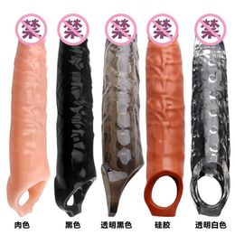 sex massager sex massagersex massagerMen's transparent crystal set penis set husband and wife flirting wolf tooth set men's lengthened set sex appeal adult products