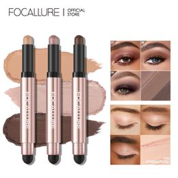 Eye ShadowLiner Combination FOCALLURE Pearlescent Eyeshadow Pencil 24 Colors Waterproof Long Lasting Glitter Shimmer Shadow Liner Stick Makeup Cosmetics 230911