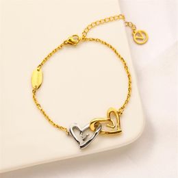 Bracelets Women Bangle Fashionable Classic18K Gold Silver Love Plated Link Chain Stainless Steel Gift Wristband Cuff Designer Jewe2237