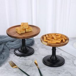 Decorative Figurines Solid Wood Cake Stand 6/8/10 Inch Round Dessert Cupcake Holder Wedding Table Rack