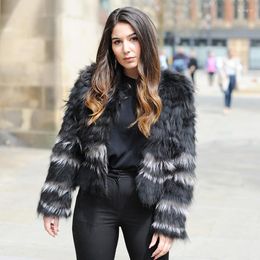 Women's Jackets CX-G-A-47 Factory Direct Sale Genuine Raccoom & Silver Fur Women Winter Fashion Design Dress