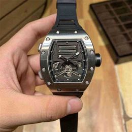 Luxury RicharMilles Watch Mechanical movement Watch Swiss Movement Top Quality Mechanics Wristwatch Wine Barrel Rm68 Series Fine Steel Case Tape Es