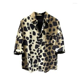 Men's Casual Shirts Fashion Hj0504 2023 Runway Luxury European Design Party Style Clothing