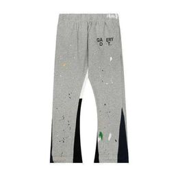 Flared Designer Galleriesy Letter Print Denim Straight Sweatpants Speckled Dept Pant Gallerie Pants 6198