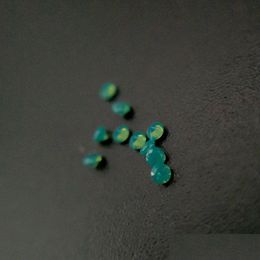 Loose Diamonds 208/1 High Temperature Resistance Nano Gems Facet Round 0.8-2.2Mm Dark Chrysoprase Bluish Green Synthetic Gem Dhgarden Dhjmy