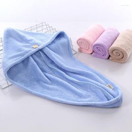 Towel 25x65CM Soft Absorbent Fleece Dry Hair Cap Is Not Easy To Lose Shower Hat Towels Bathroom Accessories