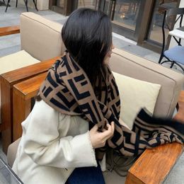 Designer High Version Internet Celebrity the Same Women Large Wool Shawl for Warmth in Autumn and Winter F Home Scarf with