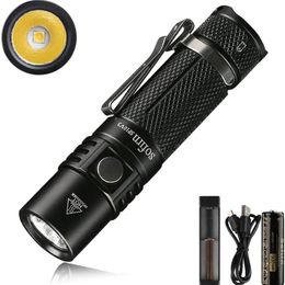 Sofirn SP10V3 Mini LED Flashlight 14500 AA Pocket Light Torch LH351D 90 High CRI 5000K 1000lm Max Waterproof Mini Torch 220401191P