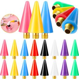 Dotting Tools 100pcs Nail Rhinestones Picker Wax Replacement Tips Point Drill Pen Head for Dual Ended Wax Nail DIY Art Decoration Tools 230912