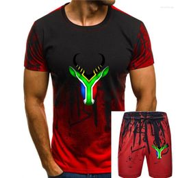 Men's T Shirts South African Flag Springbok Men Graphic Shirt