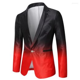 Men's Suits Spring And Autumn Mens Blazer Jacket Fashion Casual Men Formal Slim Fit Plaid Stitching Long-sleeved