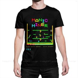 Men's T Shirts 70s 80s Arcade Game Print Cotton Shirt Hombre Mod.2 Manic Miner Jet Set Willy Video Men Streetwear Adult O Neck