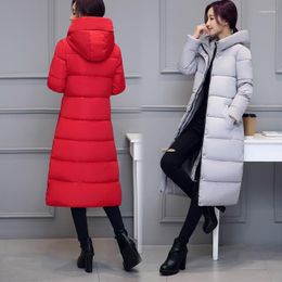 Women's Trench Coats Winter Fashion Clothing Medium And Long Slim Down Cotton-padded Coat Thickened Knee-length