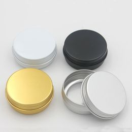 1Oz/30ml Aluminum Cosmetic Bottle Screw Lid Round Aluminium Jar Cans Makeup Empty Lip Balm Cosmetics Container Lgskj