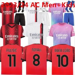 fan 2023 24 GIROUD PULISIC Adult soccer jerseys 23 24 Third TONALI REBIC THEO BENNACER KESSIE R.LEAO RAFA LEAO football shirts KJAER Milans men kids kit