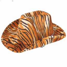 Party Hats Tiger Cowboy Hat Women Cowgirl Decorate Printed Eva Halloween Sombrero Vaquero Para Ni O Z230809 Drop Delivery Home Garden Dh3Ts