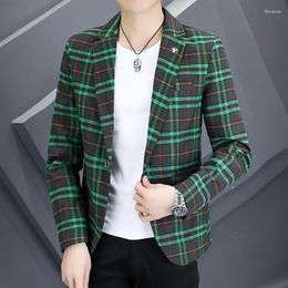 Men's Suits 2023 Fashion Trend Suit Boutique Handsome High-end Youth Korean Version Slim Small Formal Single West Top Coat Men
